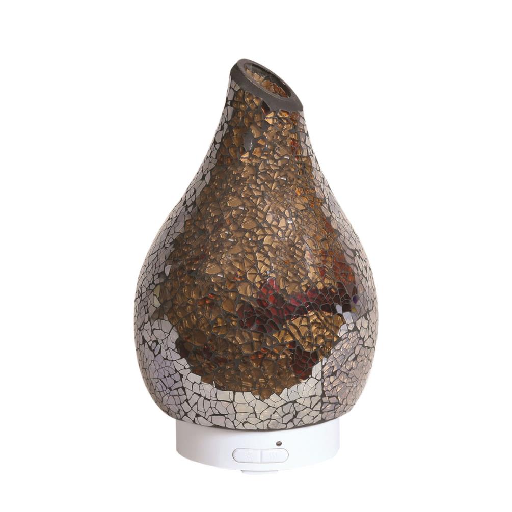 Aroma LED Amber Crackle Ultrasonic Electric Essential Oil Diffuser £29.69